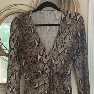 Zara - NWOT - snakeskin dress - L/S - Small